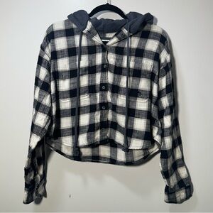 NWT American Eagle Flannel Hoodie Crop top